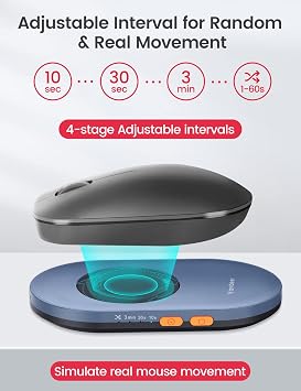 Vaydeer Ultra Slim Mouse Mover & Jiggler, Air 3 & Metal Mini, T3s, Undetectable & Noiseless, Simulates Realistic Movement, Driver-Free, Keeps PC Active