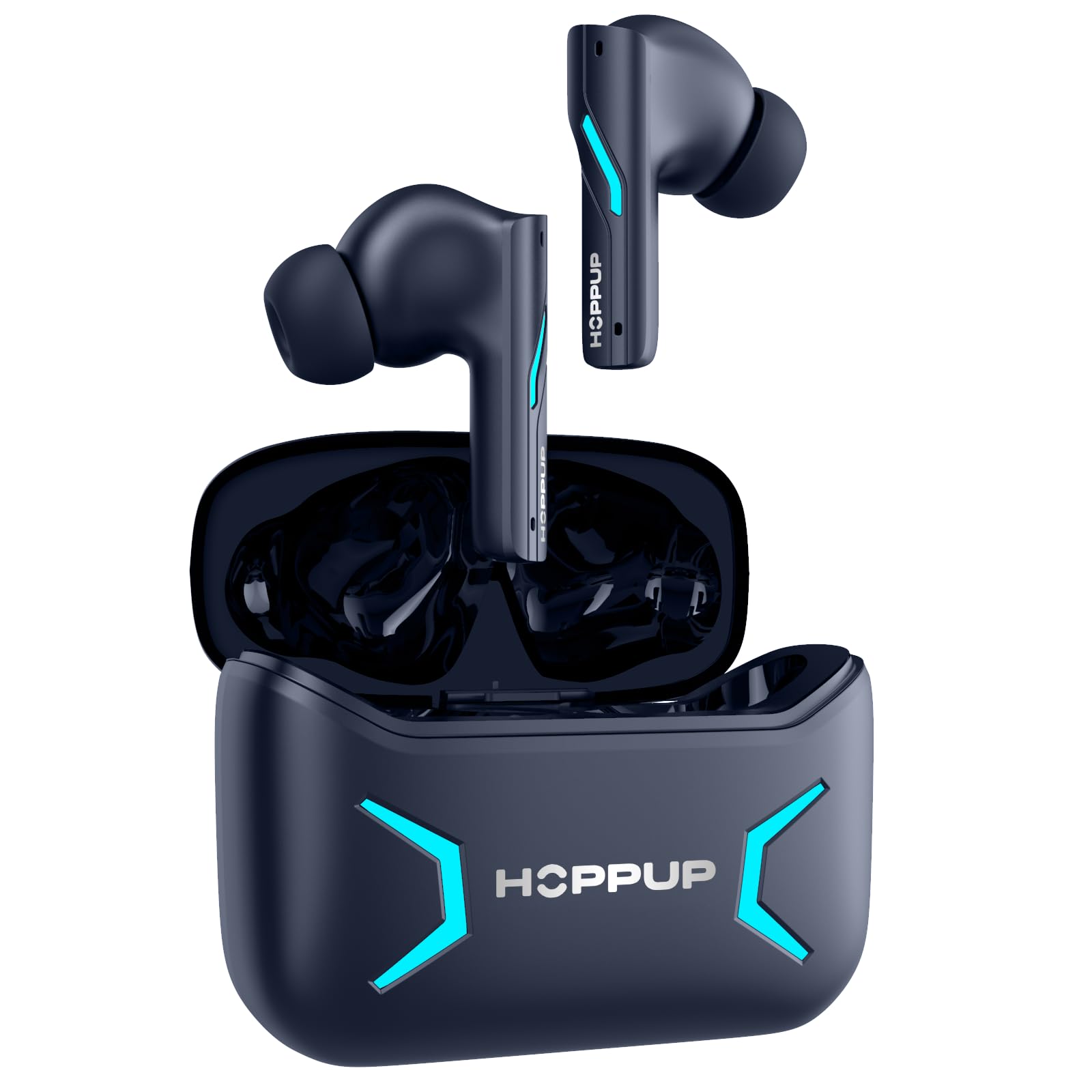 HOPPUP Predator Xo1 Gaming Earbuds with 50H Playtime,13Mm Drivers,40Ms Low Latency,Enc Bluetooth Headset (Blue, True Wireless) - in Ear