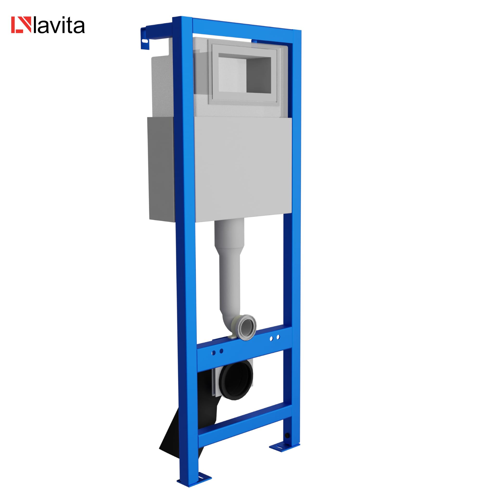 Domino Lavita elemento da parete WC sospensione placca comando RC cromato altezza flessibile 112-128 cm