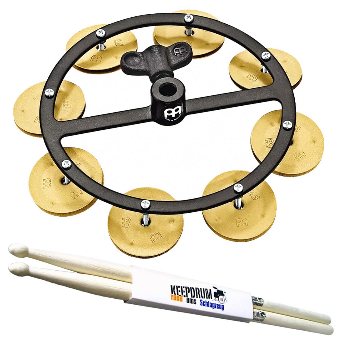 Meinl HTHHBG Benny Greb HiHat Tamburin + keepdrum Drumsticks
