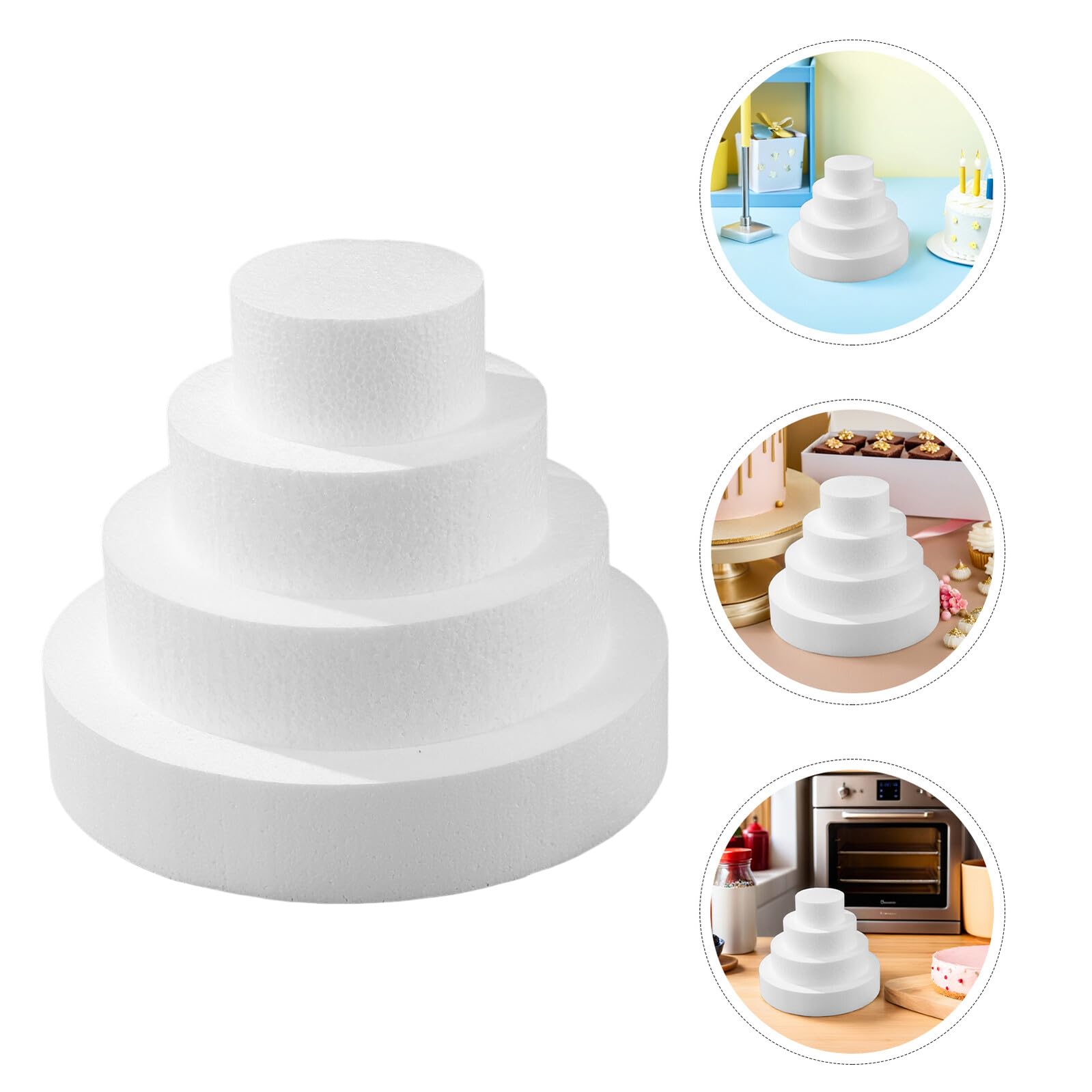 Hemobllo Set di 8 Finti Dolci Rotondi in Schiuma per Decorazione