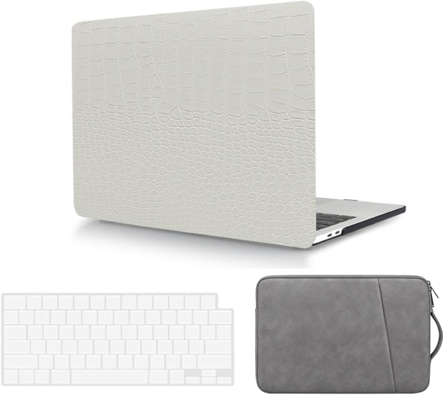 Leather Case Compatible with MacBook Air 11 inch 2015 2014 2013 2012 2011 2010 Release Model A1465 A1370, Portable Faux Leather Computer Case with Keyboard Skin and Laptop Sleeve, Beige