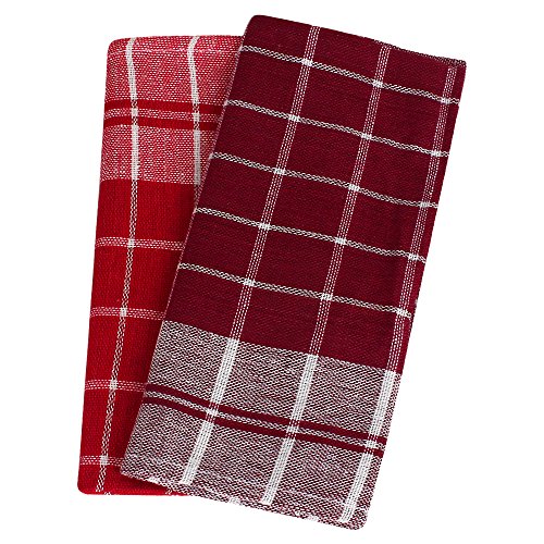 Cherryland Highly Absorbent Big Size 20X20inch 100% Cotton Multipurpose Kitchen, Chapatis Napkin and Cleaning, Cloth, Duster Red Maroon Pack of 6