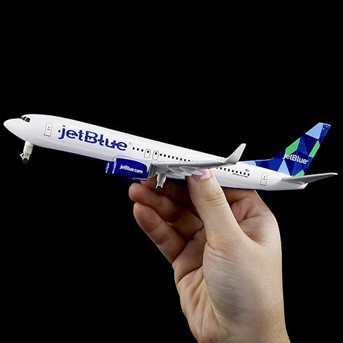 Miniatura 3 de Busyflies 1:300 Escala Jetblue 737 Modelos de avión Modelo de avión fundido a troquel de aleación