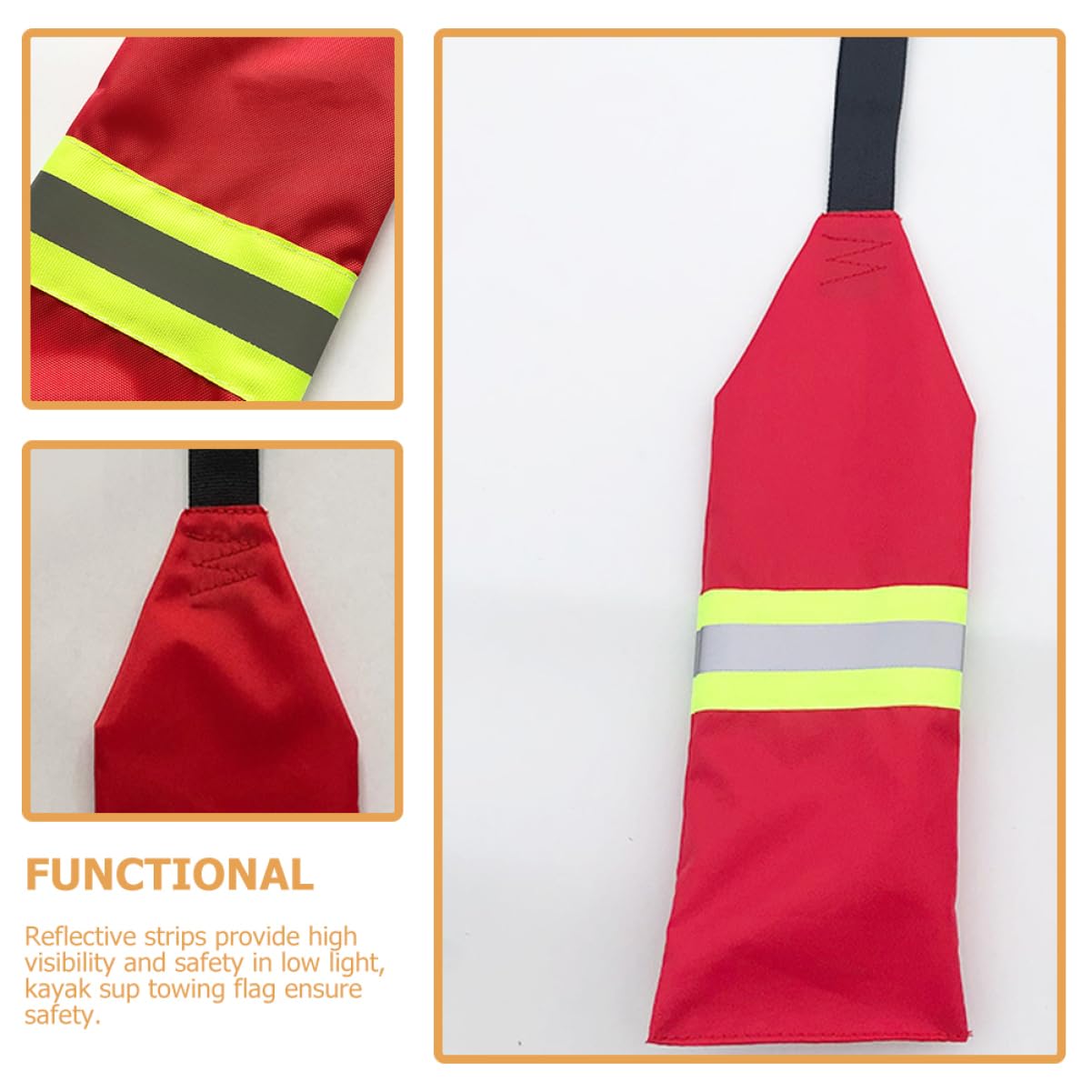 Toyvian Estandarte De Seguridad Pequeño Enganche Bandera De Seguridad De Kayak Accesorios De Kayak Banderas De Seguridad para Canoas Tela Oxford