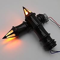 Vista 5 de HTTMT MT291-017-7/8'' - Agarres de manubrio negros para motocicleta de 7/8 pulgadas con señales de giro, compatibles con H-D XL Sportster 1200