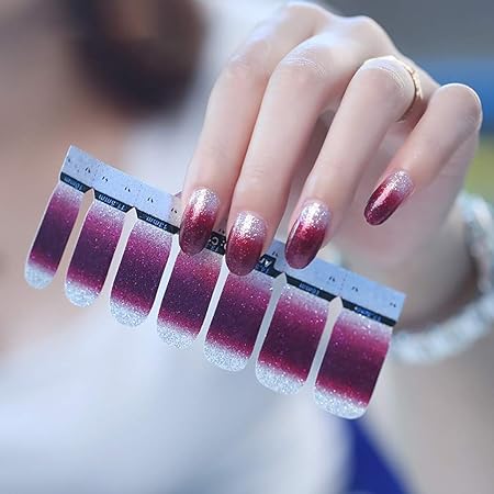 Amazon Dream ネイルチップ 花 ネイルステッカー グラデーション カラフル おしゃれ 貼るだけ クリスマス レーザーステッカー ジェルネイルシール マニキュア ネイルストリップ 貼るだけ マニキュア ネイルラップ レディース プレゼント 可愛い J Dream ネイル