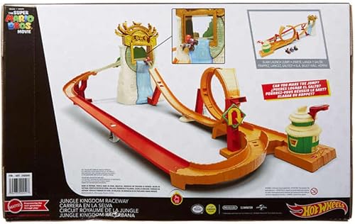 Miniatura 2 de Hot Wheels Mario Kart Track Toy Pack Race in the Jungle for Kids Ages 5 and Up, HXB00
