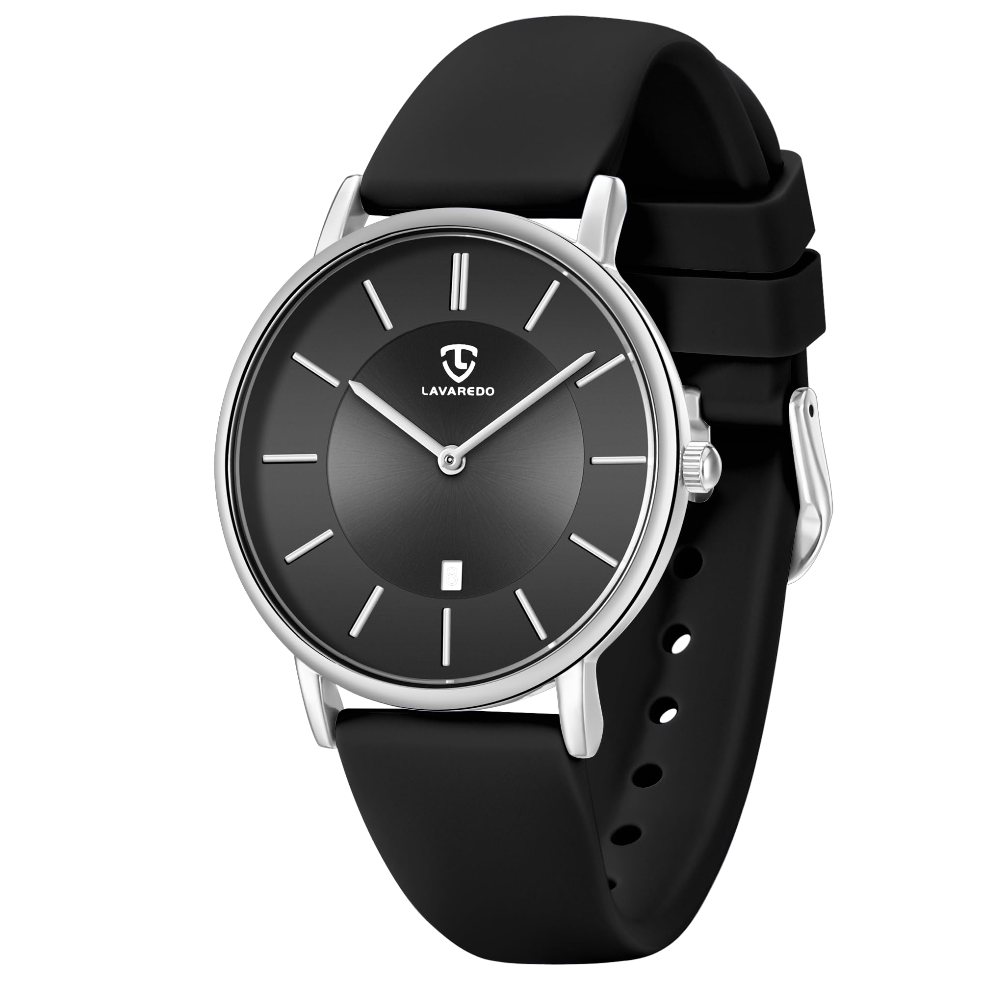 aswan watch Reloj Analógico de Cuarzo para Mujeres y Hombres con Correa de Silicona o Cuero,Reloj Clásico y Elegante para Mujer con Fecha,Caja de 39 mm,2 Agujas,Reloj Ultra Delgado