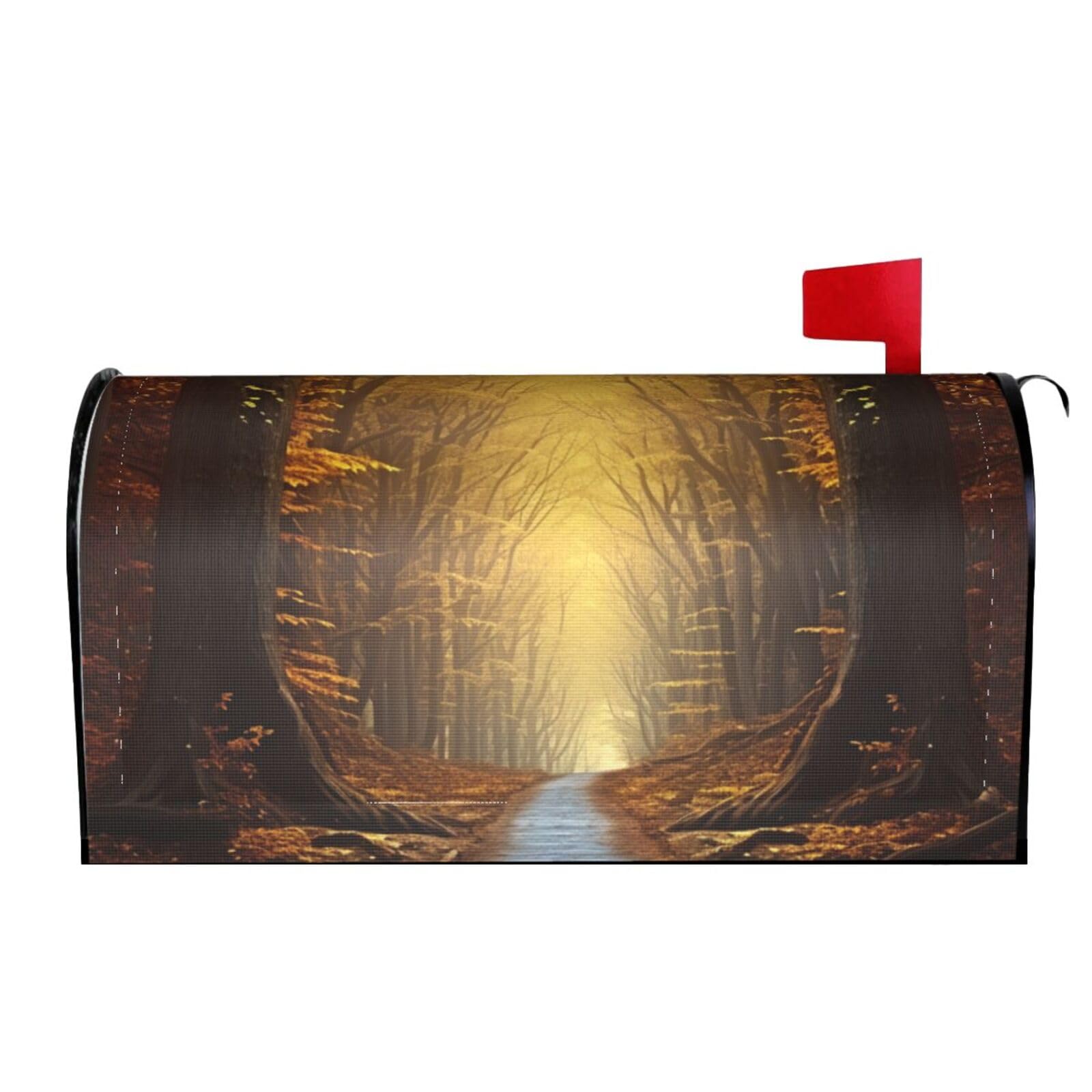 Spring Summer Mailbox Covers Magnetic Letter Post Box Cover Pathway Mailbox Wrap Decoration Mailbox Post Cover for Garden Yard Outside Welcome Decor 25.5x21 in