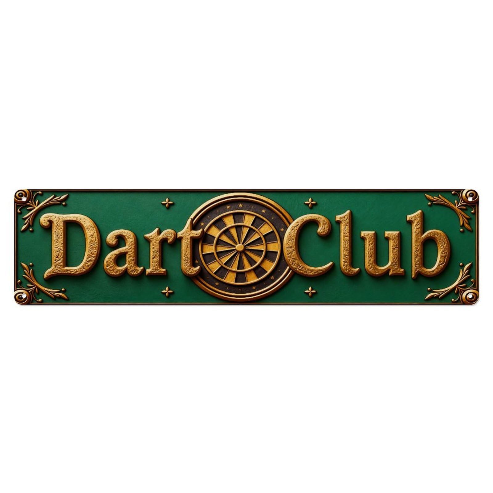 Dart Board Design Pattern Metal Tin Sign Plaque