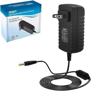 HQRP AC Adapter/Power Supply for Casio LK-270 / LK270 / LK-300TV / LK300TV Keyboards Replacement [UL Listed] Plus HQRP Euro Plug Adapter