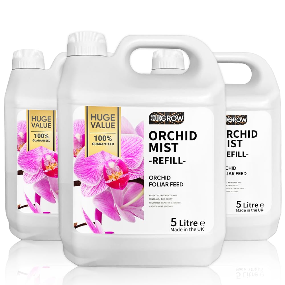 UK GROW Orchid Mist by UK Grow - Premium 5L Refill Ready-to-Use Orchid Care Spray for Vibrant and Healthy Growth - Ideal for All Orchid Varieties