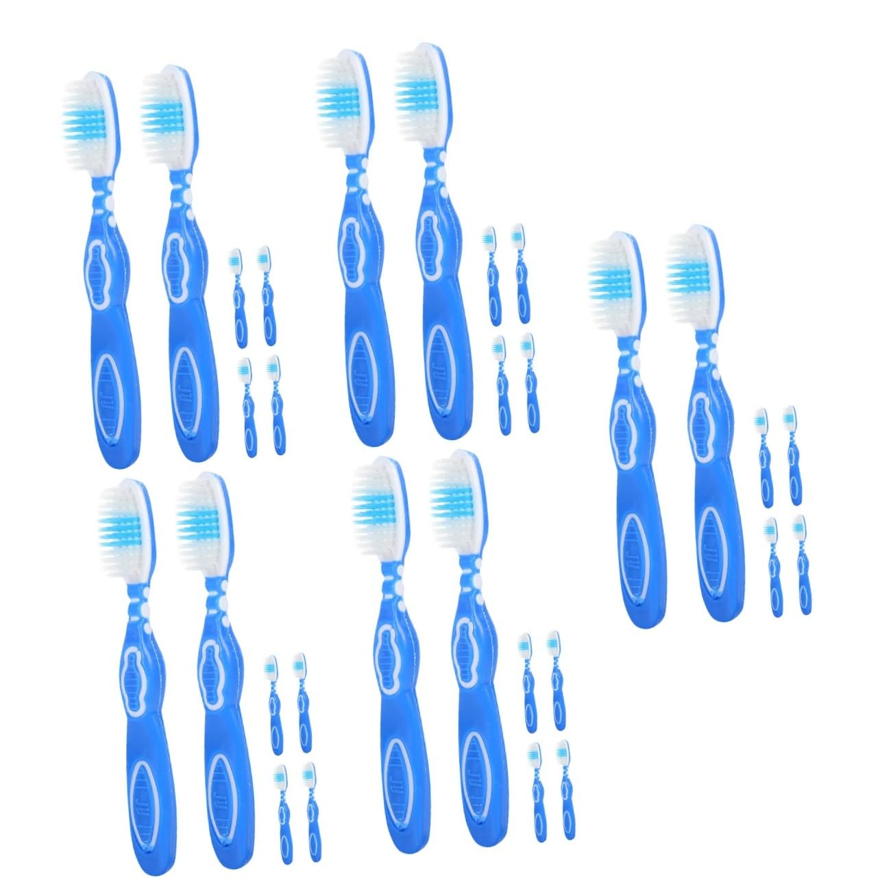 Healeved 30pezzi Spazzolini Da Prigione Con Manico Corto e Setole Morbide Spazzolino Compatto Per Pulizia Di Denti e Gengive Per Incarcerati e Persone Con Mobilità Limitata