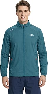 Venzina® Sunscreen Jacket for Men Sunproof Jacket for Men UPF 50+ Slim Fit Stand Collar Wind Resistant Packable Breathable...