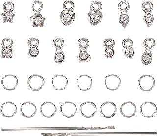 FOMIYES Nail Jewels 2 Sets Dangle Nail Art Charms, 3D DIY Nail Jewelry Decoration, Metal Rhinestones Nail Piercing Tool for Nails Jewelry Crafting Heart Pendant