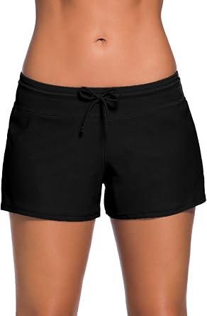 Wetopkim Womens Swim Shorts High-Waisted Swimsuit Bottom Quick Dry Bathing Suit Board Short