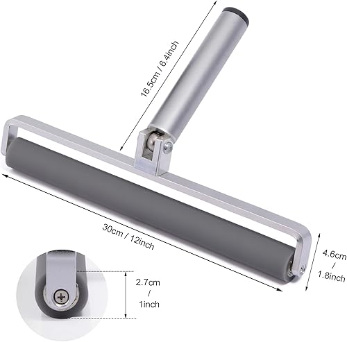 Miniatura 3 de Gomake Rodillos de goma para pegar de 12 pulgadas, limpiadores de goma para manualidades, cepillo de pintura para estampación, pegado, construcción