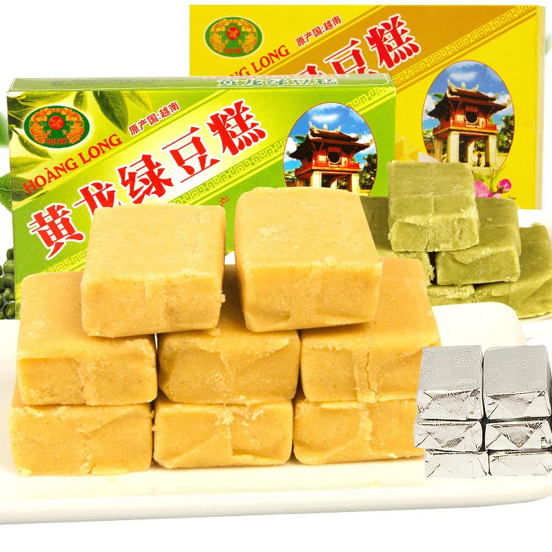 Sweet Green Bean Dessert,Mung Bean Pastry Office Snacks Gift Pack,Delicious Food,Green Bean Pastry,Mung Bean Cake,Dim Sum Snack Cake,Traditional Soft Biscuits,Vegetarian (Matcha flavor 100g,4pack)