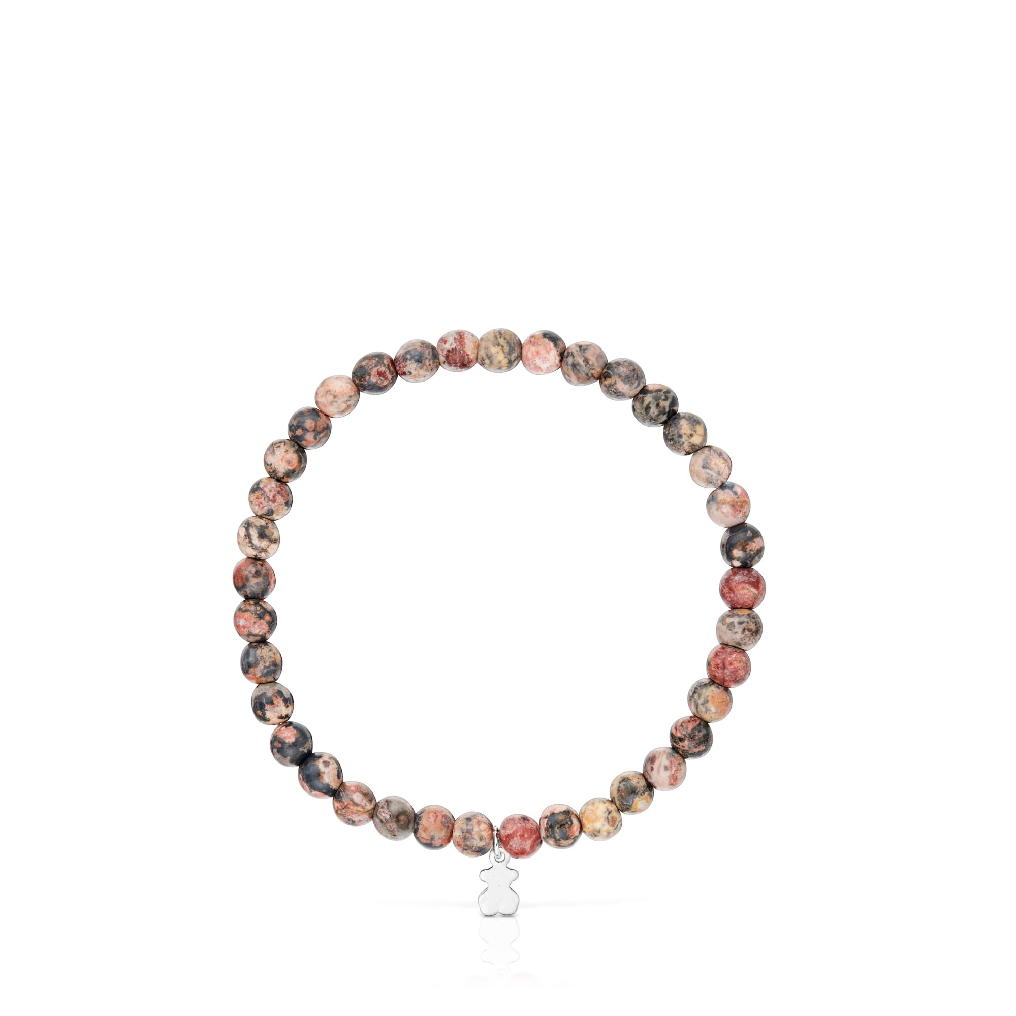 TOUS Basics Collection Elastyczna bransoleta z motywem niedźwiedzia ze srebra próby 925 dla kobiet, 16,5 cm długości