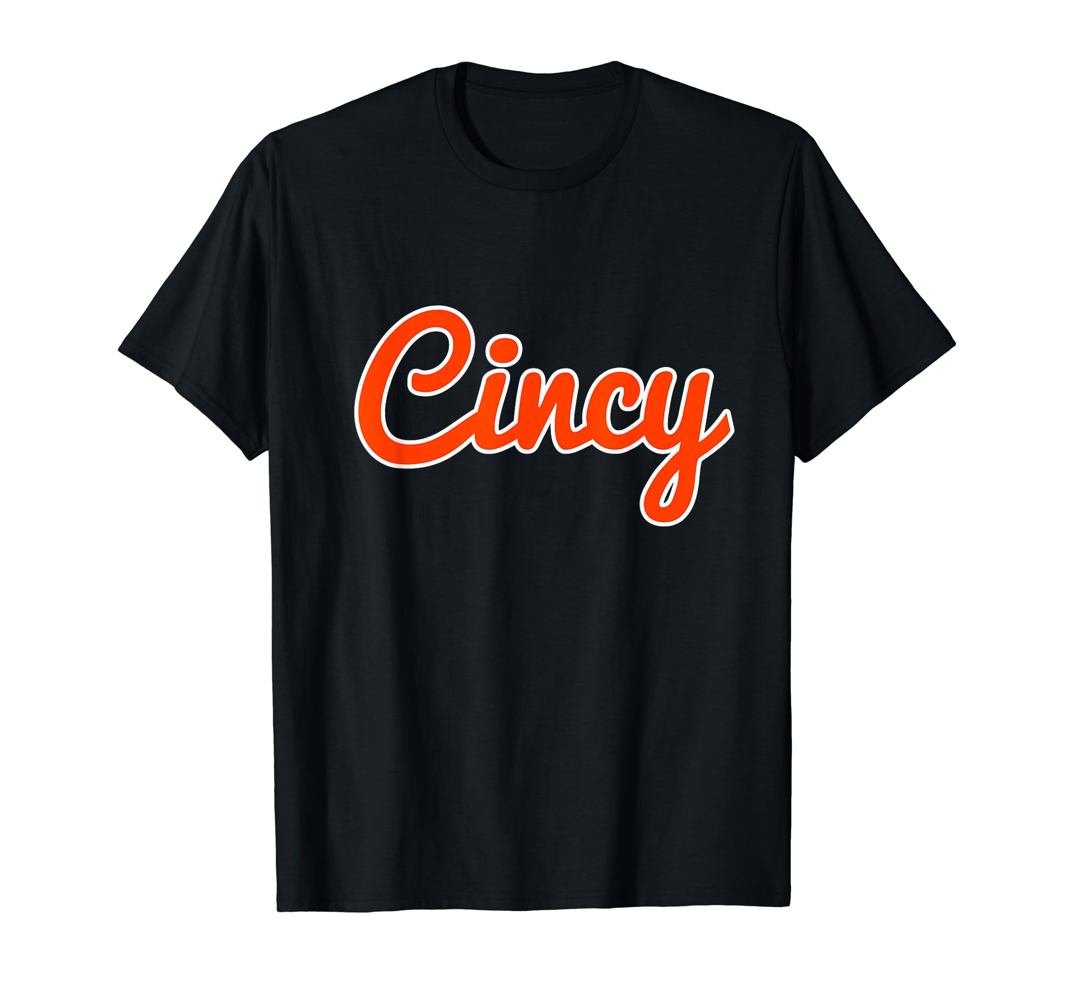 Live OhioCincinnati Ohio Classic Orange Script Cincy City T-Shirt