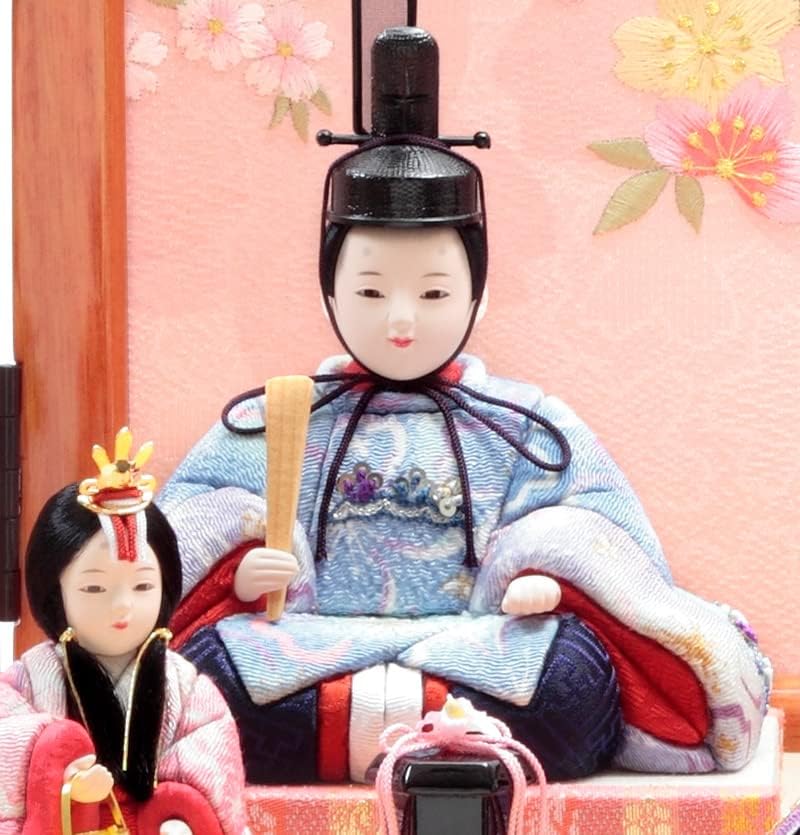 久月 ひな人形 雛 木目込人形飾り コンパクト収納飾り 五人飾り 杉田明十志 新井久夫 ほのか 虹彩雛 刺繍 入目 【柴田】 オリジナ