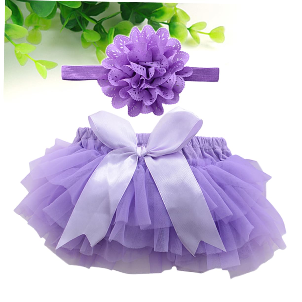 LIFKOME 3pezzi Tutu Skirt e Cappellino per Neonate Costume Fotografico per Compleanno Tulle s Accessorio per
