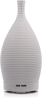 Bbymie Diffuseur à ultrasons en céramique pour aromathérapie et purificateur d'huiles essentielles Humidificateur d'air Blanc