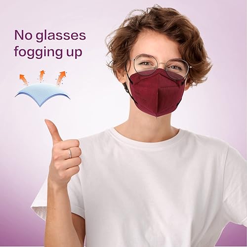 Miniatura 23 de Miuphro KN95 - Paquete de 25 mascarillas desechables de seguridad transpirables de 5 capas contra PM2.5, máscara desechable de protección