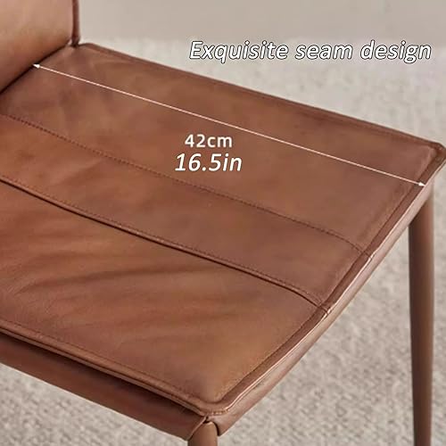 Miniatura 5 de JKGHK - Sillas de comedor, sillas de cocina tapizadas, silla de comedor sin brazos, silla auxiliar de piel sintética con patas de metal, para