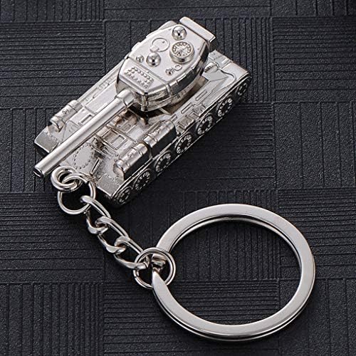 Arichtop Men Tanks Keychains Metal Tank Model Pendent Keyrings Key Chains Rings Holder Car Fans Souvenirs