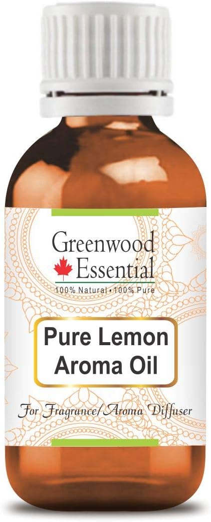 Greenwood Essential Pure Lemon Aroma Oil (Suitable for Aroma Diffuser) 100% Natural Therapeutic Grade 300ml (10 oz)