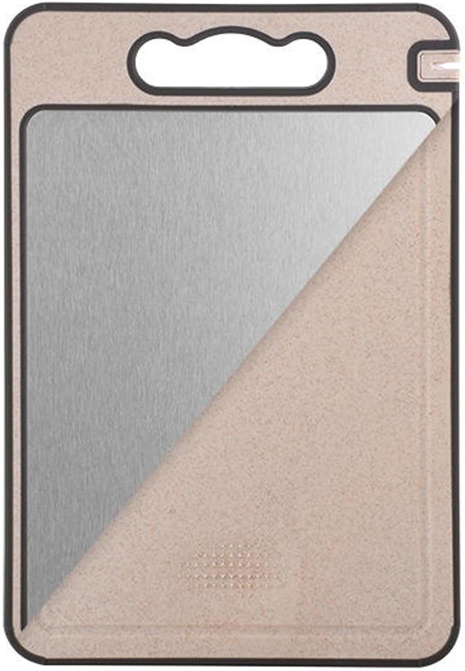 Titanium Cutting Board 2 In 1 Double Sided Pure Titanium And Wheat Straw PP With Juice Grooves, Grinding Area And Knife Sharpener Cutting Boards For Kitchen 16.5 Inches X 11.8 Inches