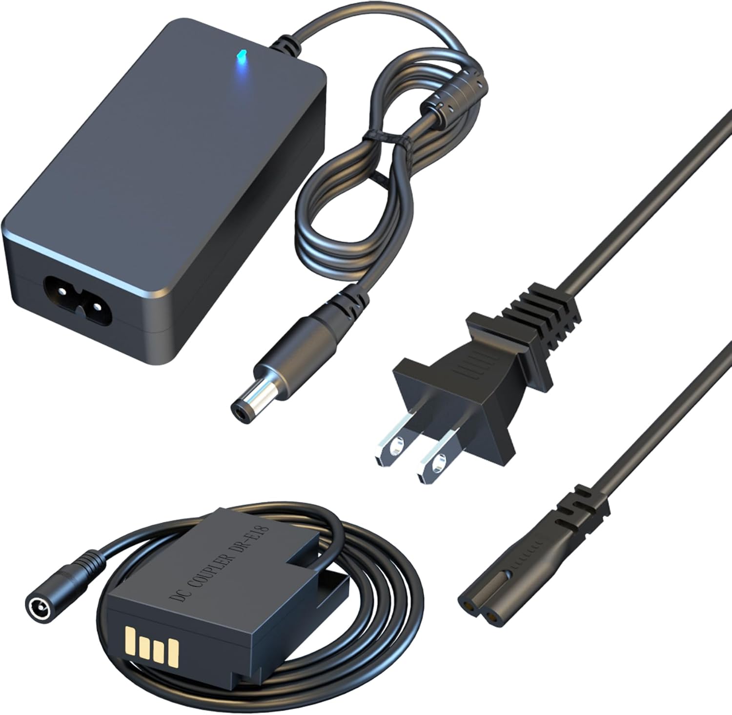 ACK-E18 Power Adapter DR-E18 DC Coupler Dummy Battery Kit LP-E17 Battery for Canon EOS Rebel T6i T7i T8i SL2 SL3 T6s X8i X9i X9 X10 EOS RP R8 R10 R50 R100 77D 200D 250D 750D 800D 850D Camera