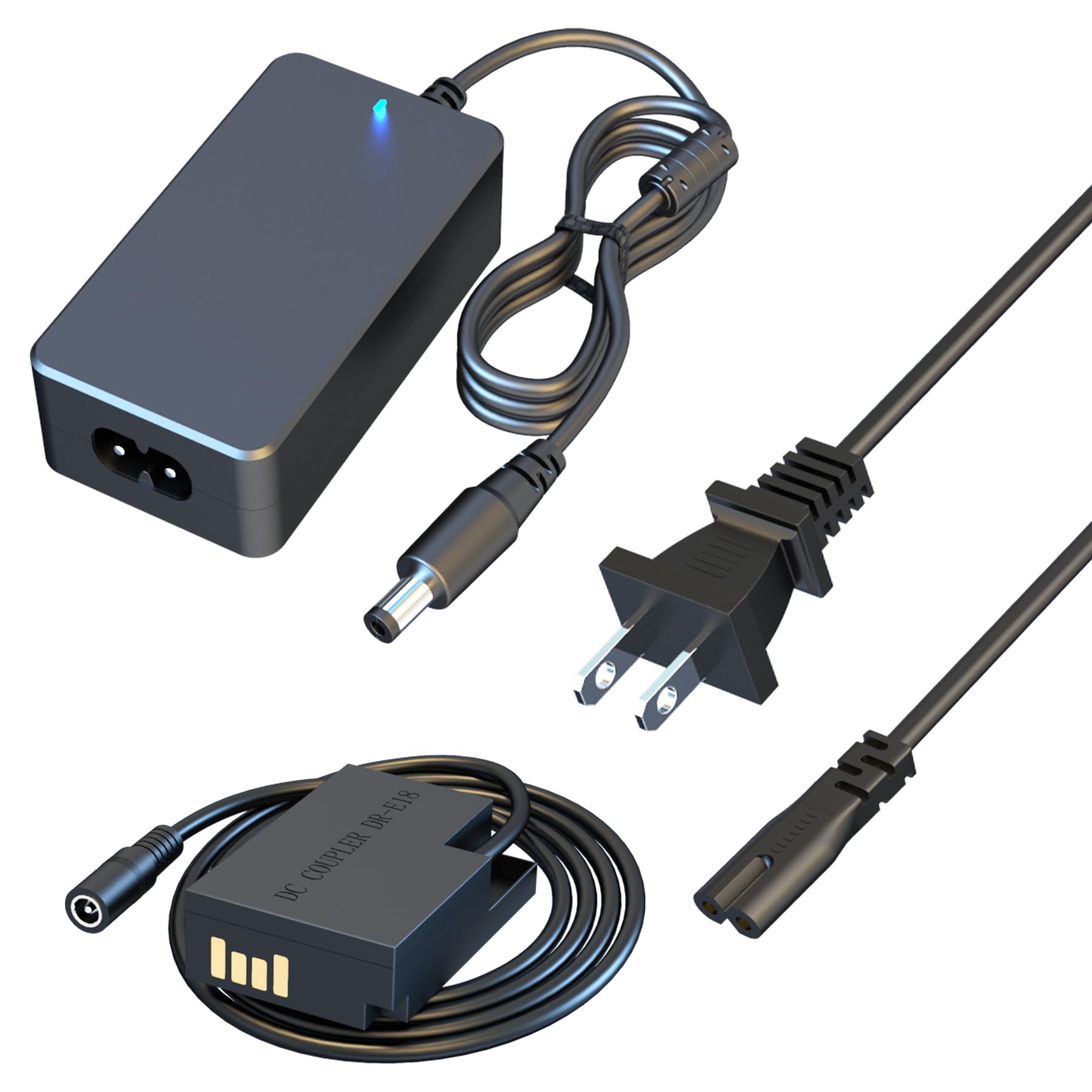 Adattatore AC DR-E18 Per Canon LP-E17, Alimentazione Continua Per Fotocamere EOS (Rebel SL2, T7i, 80D, RP) - Spina USA