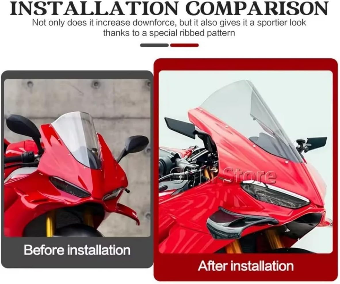 Motorcycle Wind Wing Rearview Mirrors Fit for Ducati Panigale V4 PANIGALE V4S 2025 2026 Adjustable Rotating Side Mirrors Aluminum Blue Lenses Mirrors Winglet Rear View Mirrors