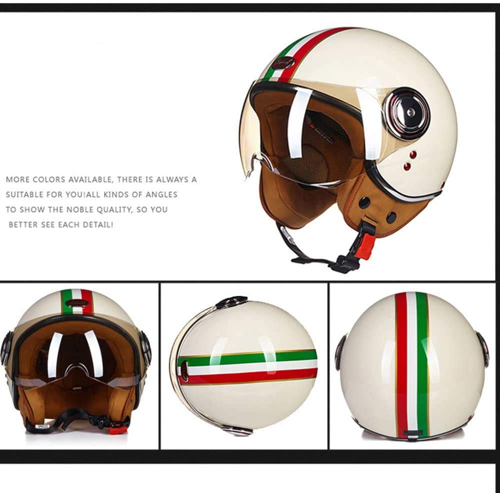 Retro Motorcycle Helmet ScooterHelmet Cruiser Mofa Chopper Bobber