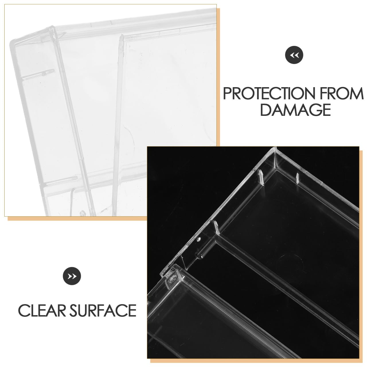 Toyvian Kassettenbox, 3Er Set Transparente Kunststoffhüllen Mit Deckel Aufnahmekassettenbox Für Musikkassetten Aufbewahrung Schutz Beschädigung Und Alterung Praktisch Für Sammler Und DIY Projekte