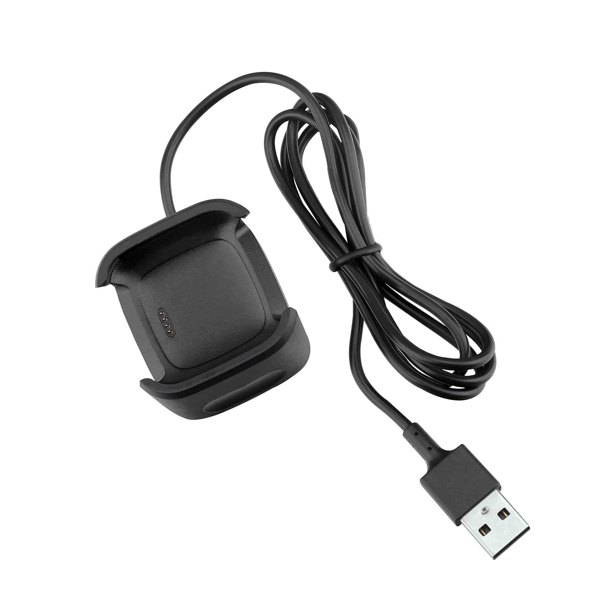 PGENDAR 3.3Ft USB Charger Compatible with Fitbit Versa 2 Charger Dock Anti-Slip Replacement Smartwatch Charging Cable Stand(not for Fitbit Versa/Versa Lite)