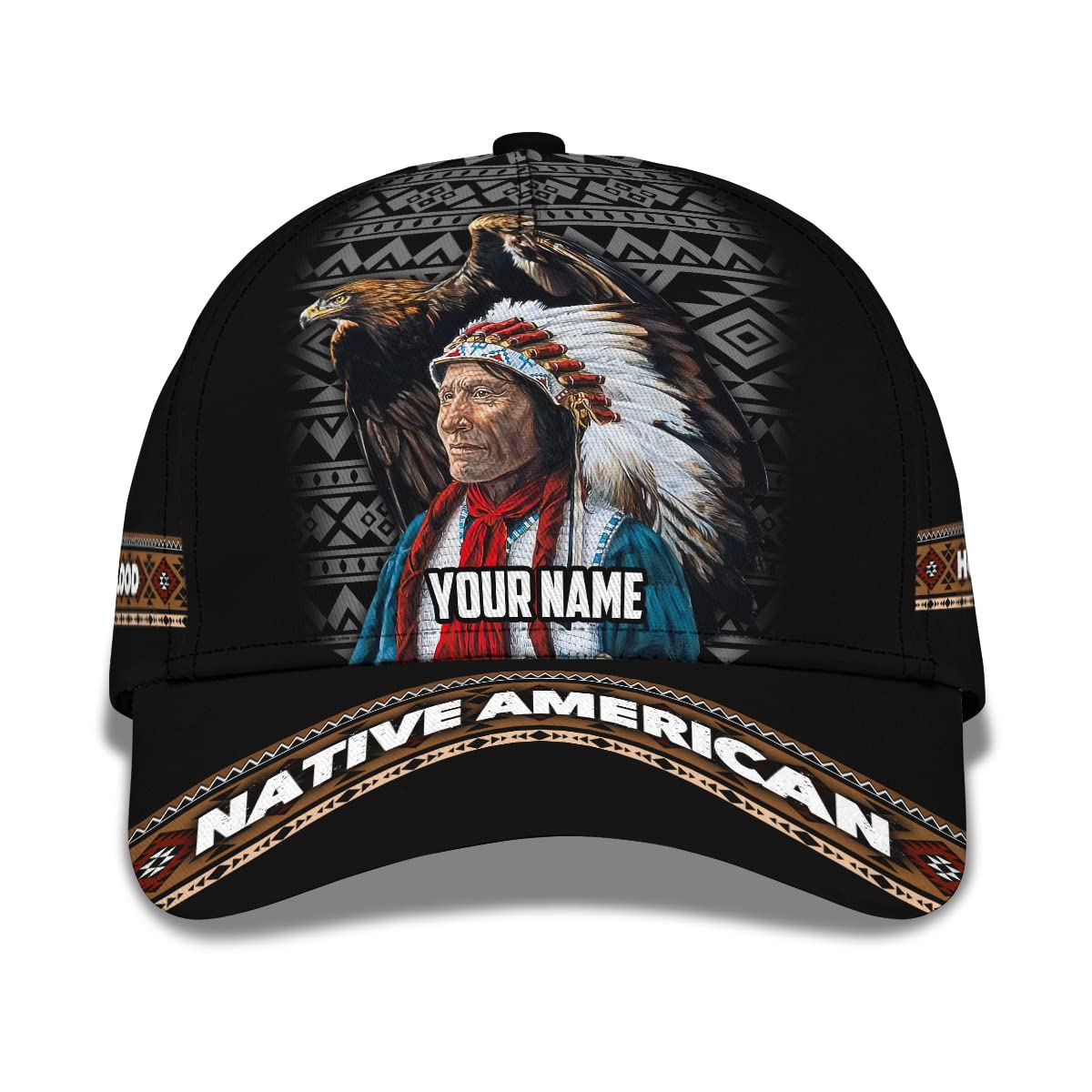 934 Women's Baseball Hat 840 Sport Hat Native American Bald Eagle Chief Baseball Cap Breathable Cap Customised Hip Hop Cap For Youth,