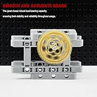Vista 4 de Technical Gears Axles Parts Pieces - Gearbox Bulding Block Classic Bulk Compatible with Cars Bricks Motor Gears Wheels Chain Tires, Ball Universal