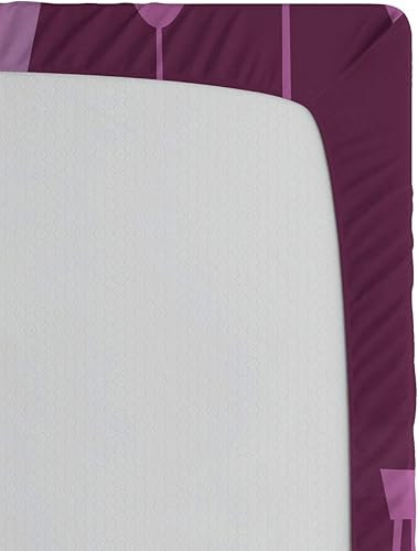 Miniatura 7 de Ambesonne Mid Century Fitted Sheet, Modern Jazz Club Scene Illustration with Singers Dancing People, Bed Cover with All-Round Elastic Deep Pocket