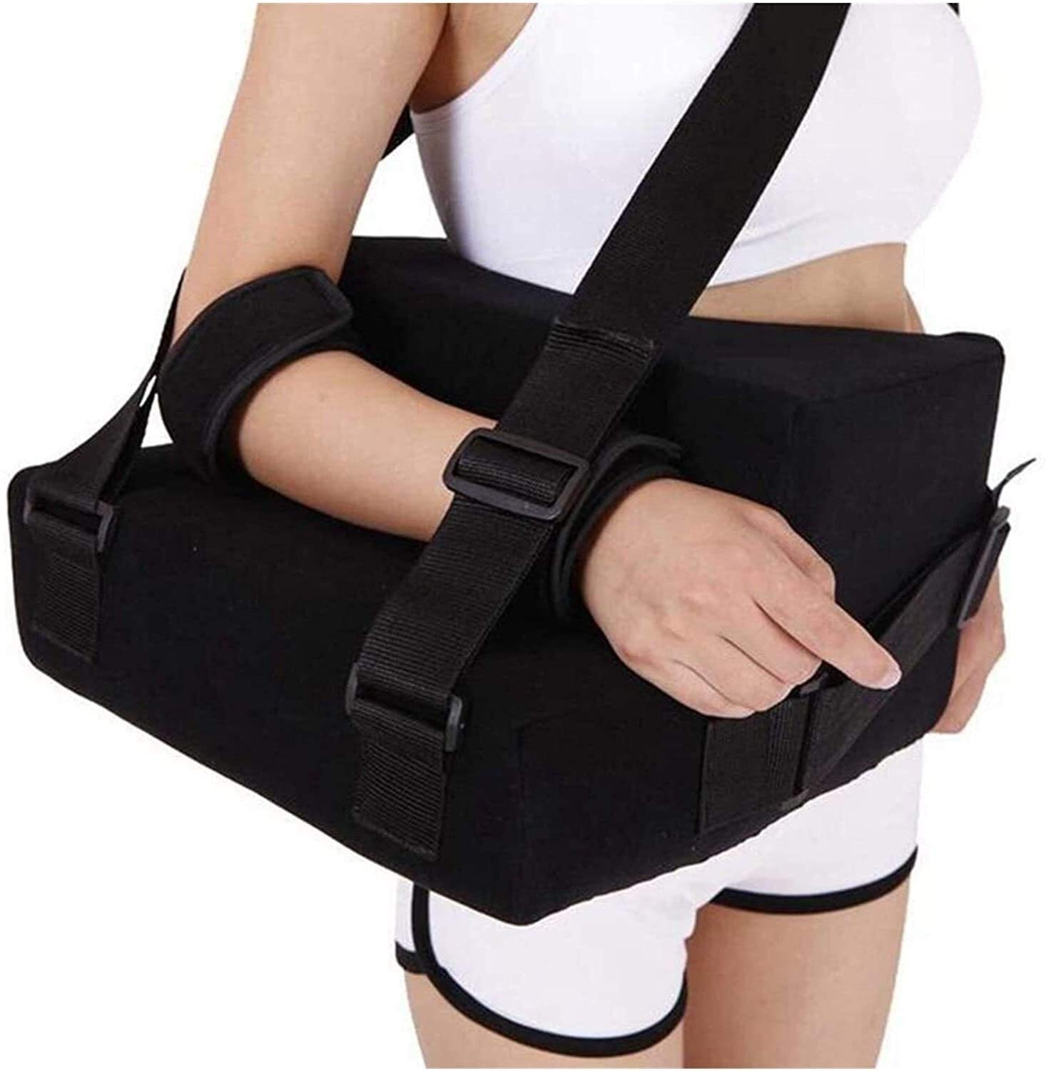 Inmovilizador de Abrazadera de Brazo Ajustable, Cabestrillo de abducción de Hombro con Alivio del Dolor de Almohada Ideal para Reparaciones de Manguito rotador, dislocaciones de separacione