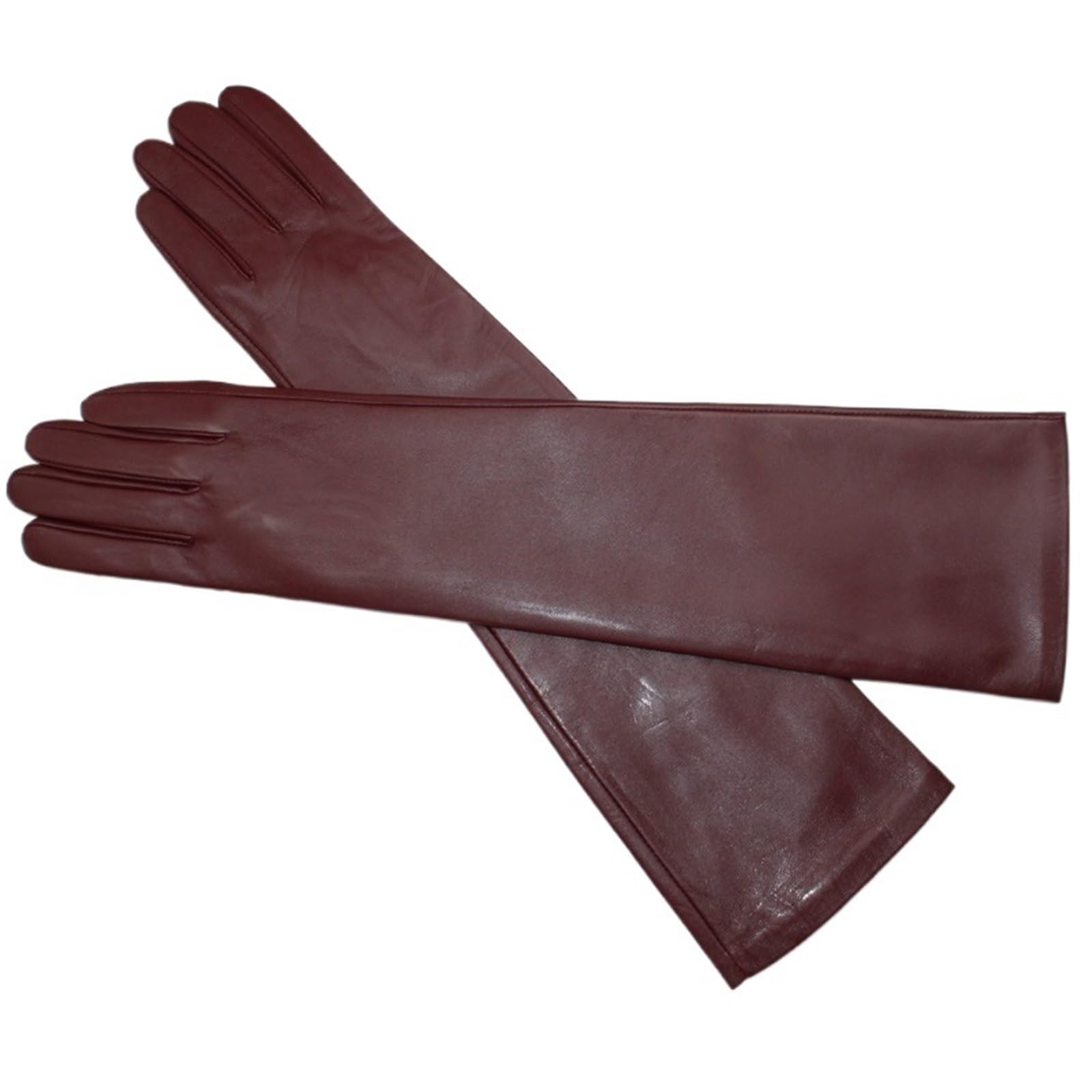 Guantes largos for mujer Color sólido Versátil Forro de terciopelo cálido cuero invierno para fiestas, banquetes