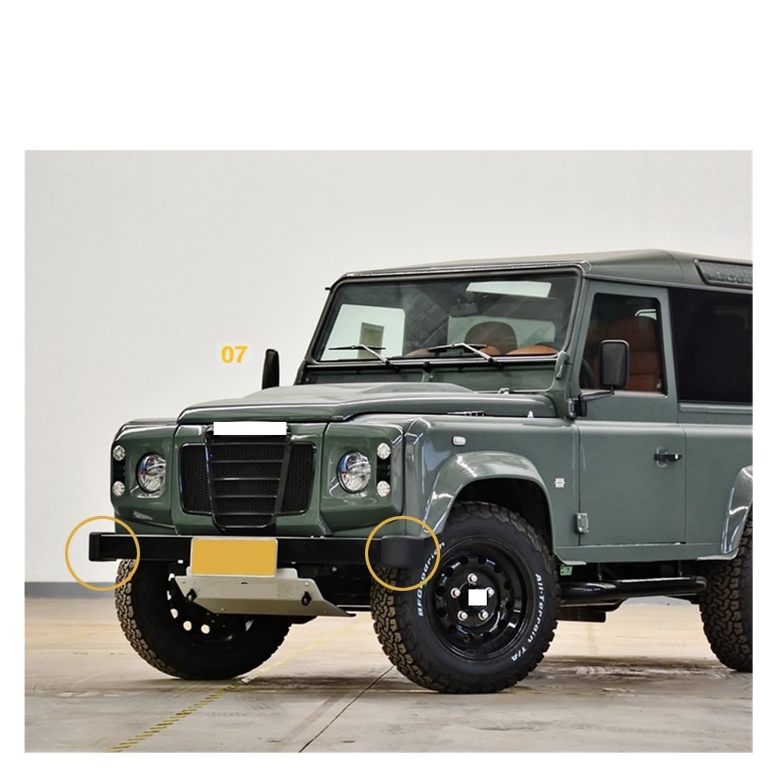 ランドローバー ディフェンダー 110 フロントバンパーラバーキャップ 