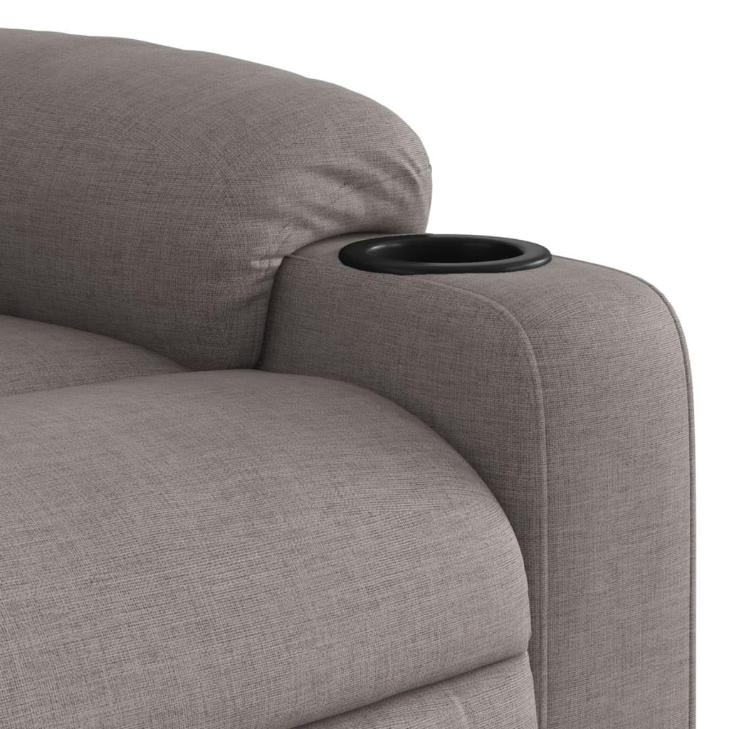 Relaxsessel mit Liegefunktion Stoff Ruhesessel Taupe 110 kg