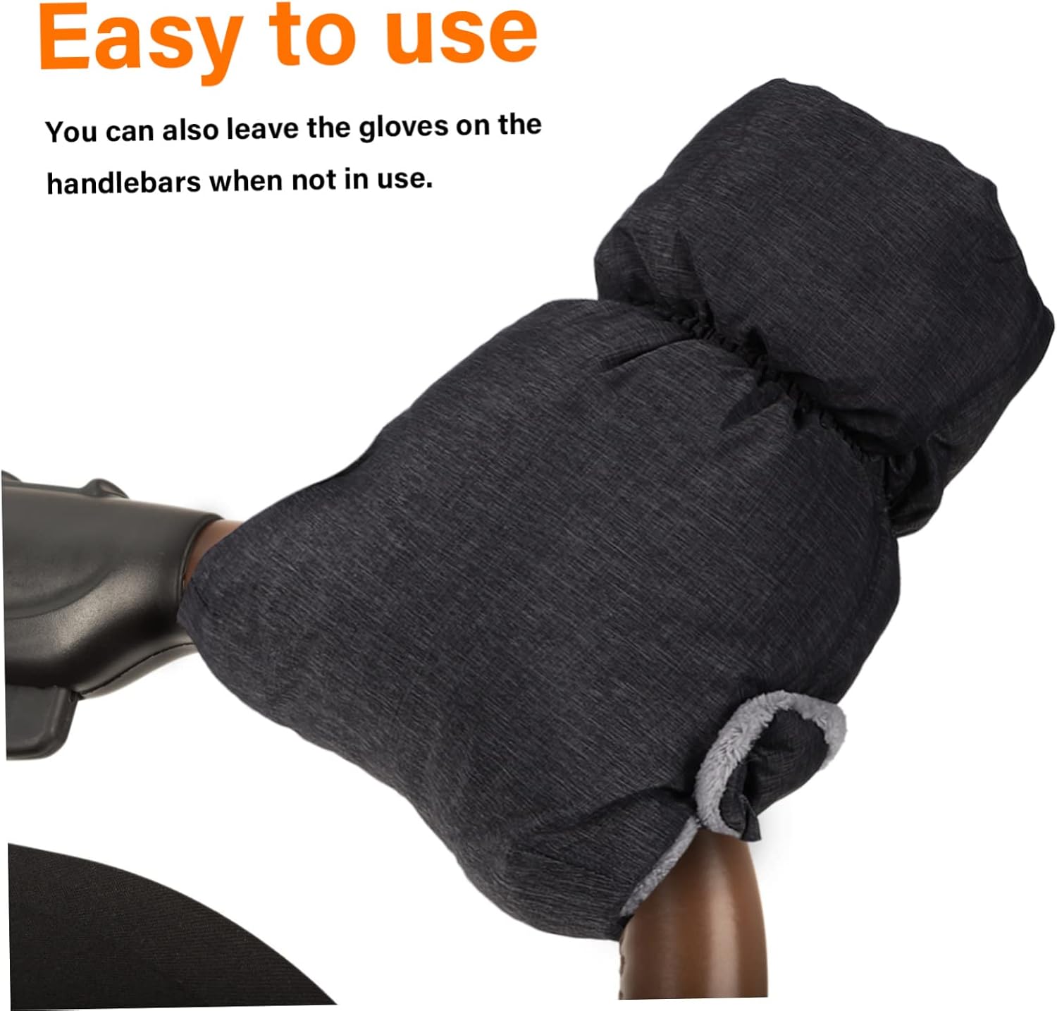 KOMBIUDA 1pair Stroller Gloves Warm Hand Muffs for Elastic Design Fit for Standard Strollers Fleece Lined for Cold Weather Use