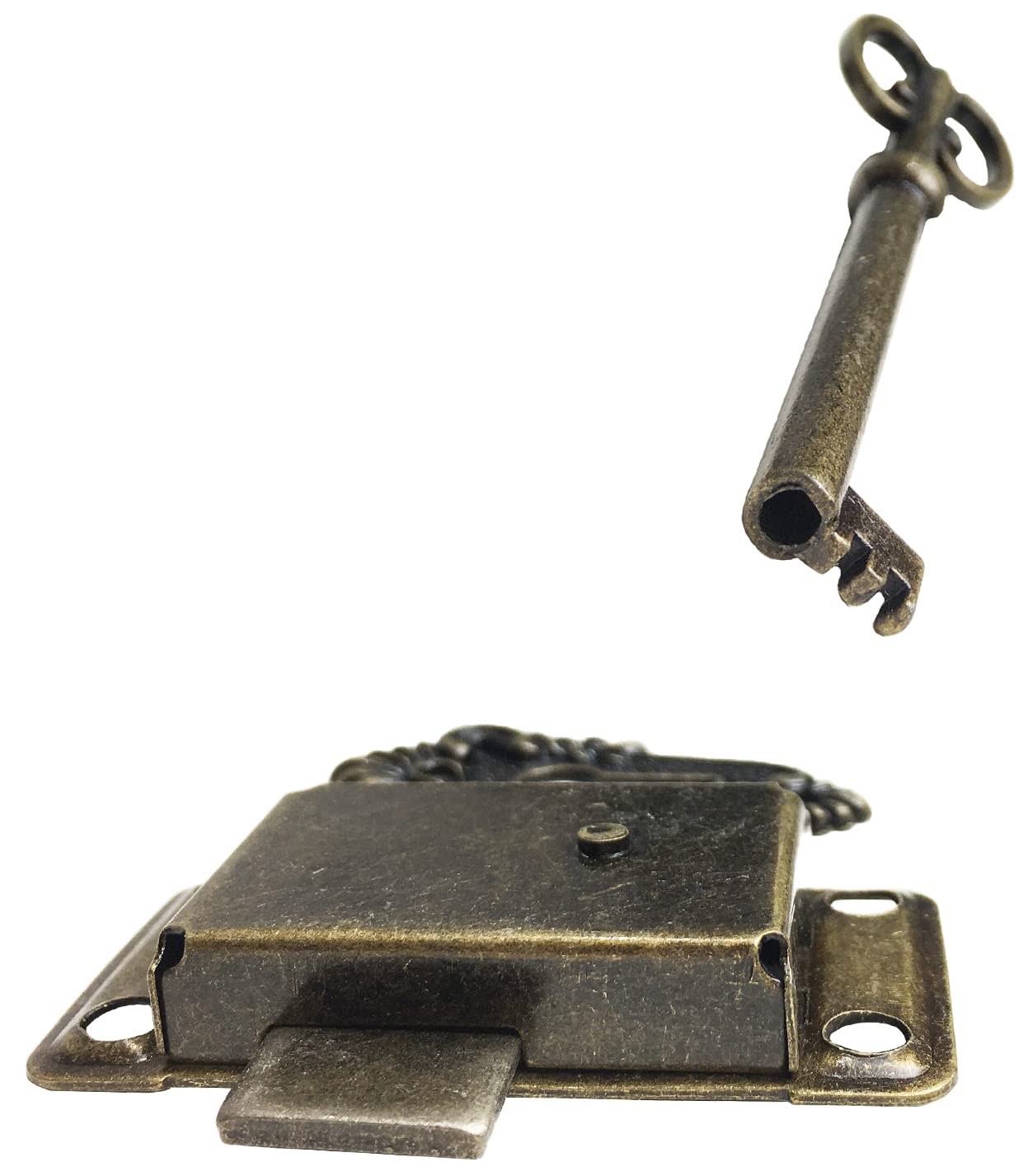 Antique Skeleton Key Locks - Bronze Cabinet Locks -2 Antique Skeleton Key Locks - Bronze Cabinet Locks -2