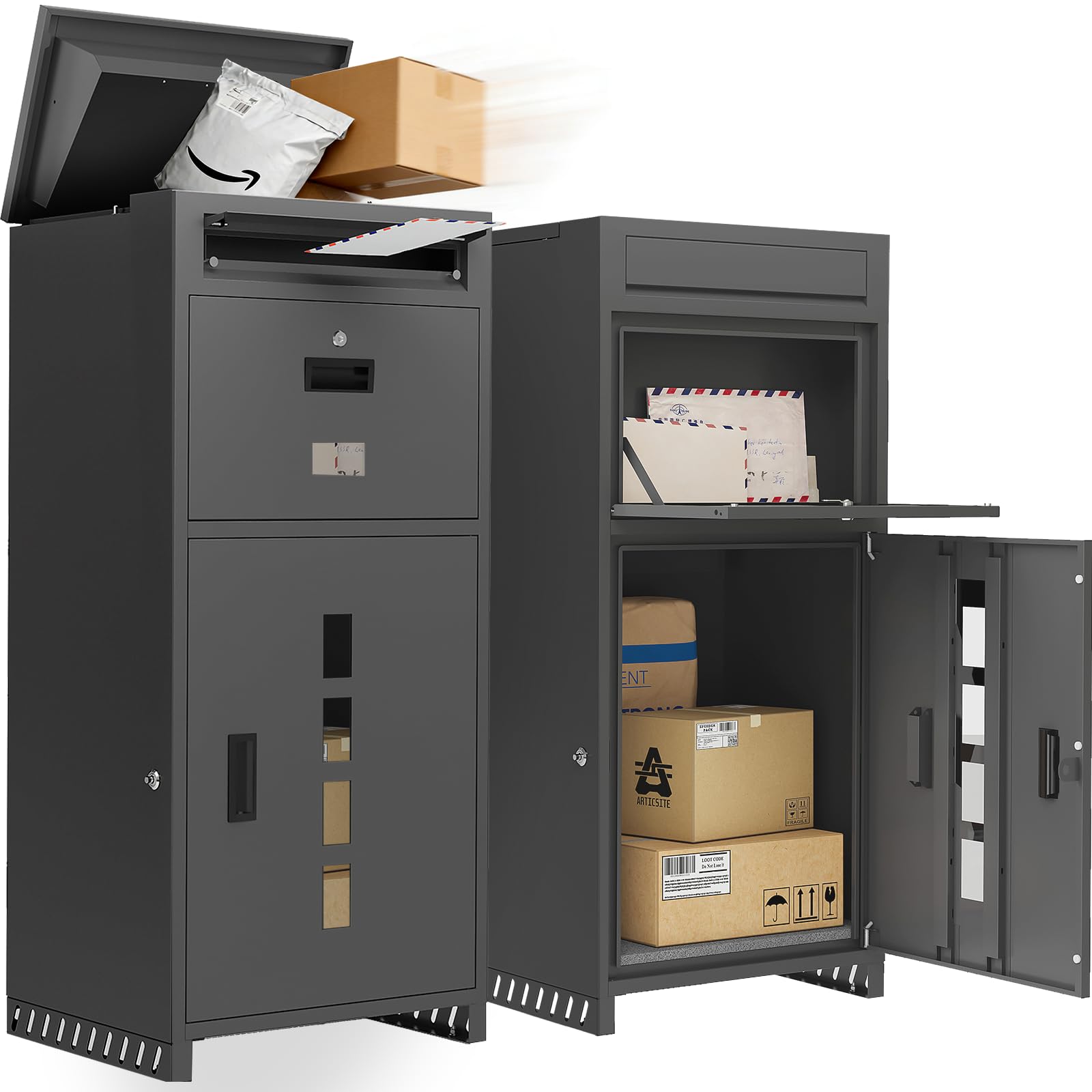 【Upgrade】Package Delivery Box for Outside, Anti-Theft Lock Box, No Assembly