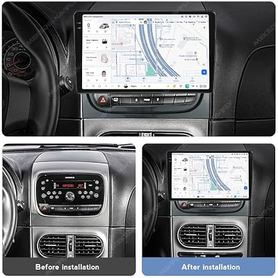 MekedeTech DUDUAUTO Android Radio for Fiat Strada Idea 2012-2016 Car Touch Screen Upgrade Stereo 9.5 inch Wireless Carplay/Android Auto Head Unit,12G RAM 512G ROM